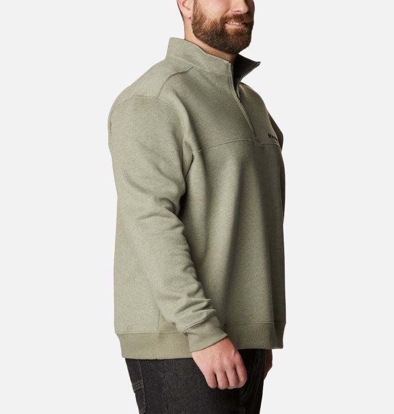 Men's Columbia Hart Mountain II Half Zip Sweatshirts Olive | Plus Size CA-DC803